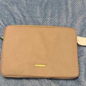 JOY MANGANO LEATHER Tan Laptop Sleeve